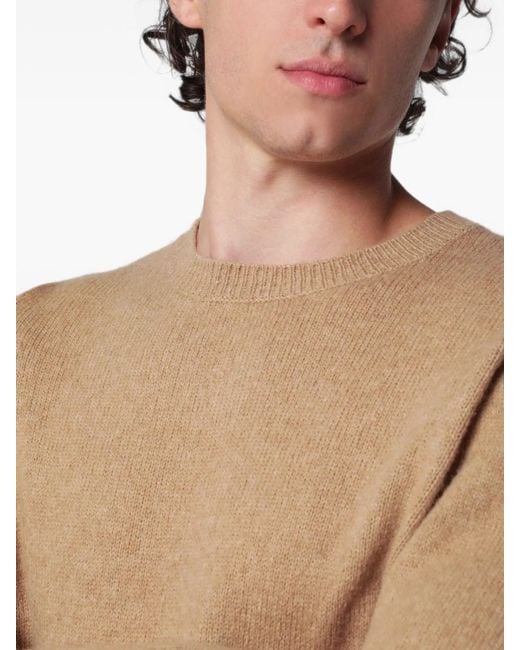 Roberto Collina Brown Crew Neck Pullover for men