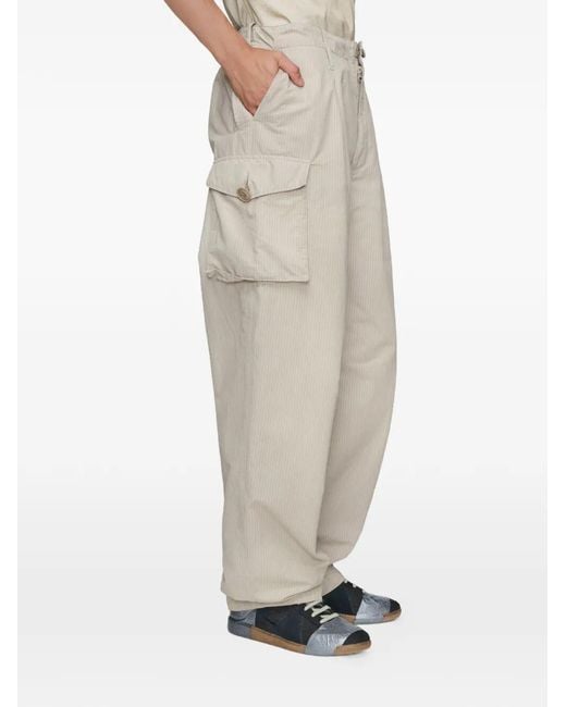 Maison Margiela Natural Full-Length Wide-Leg Fit Cargo Pants for men