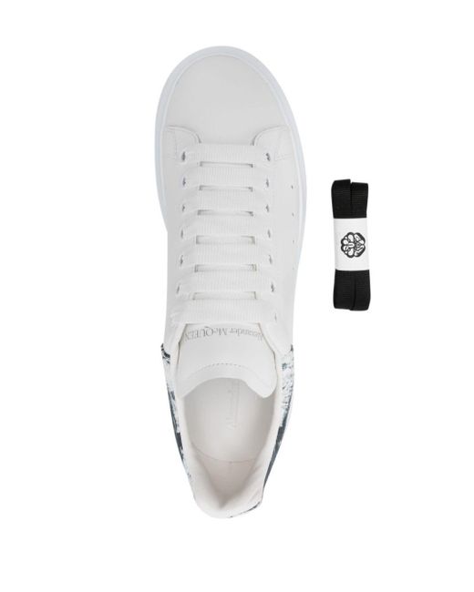 Alexander McQueen White Oversized Sneakers With Fold Print for men