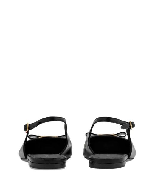 Ferragamo White Zelmy Leather Flat Slingback