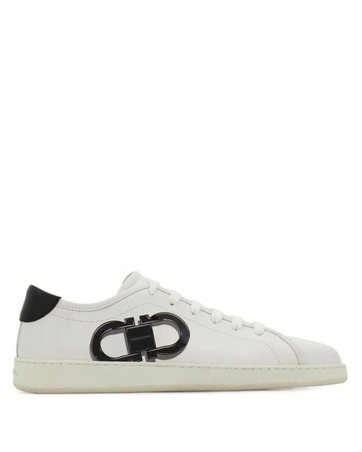 Ferragamo White Brandy 1 Sneaker Con Logo Gancino for men