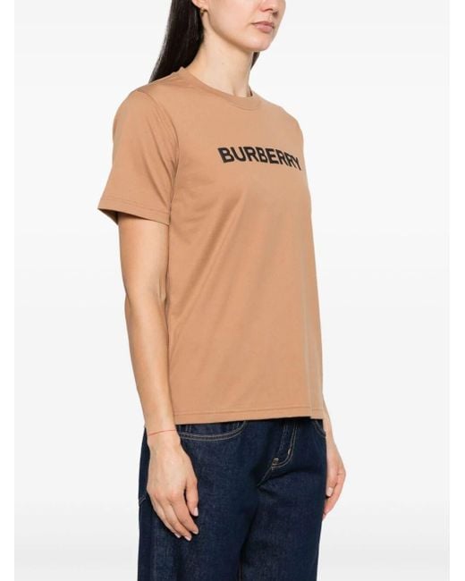 T-shirt con stampa di Burberry in Natural