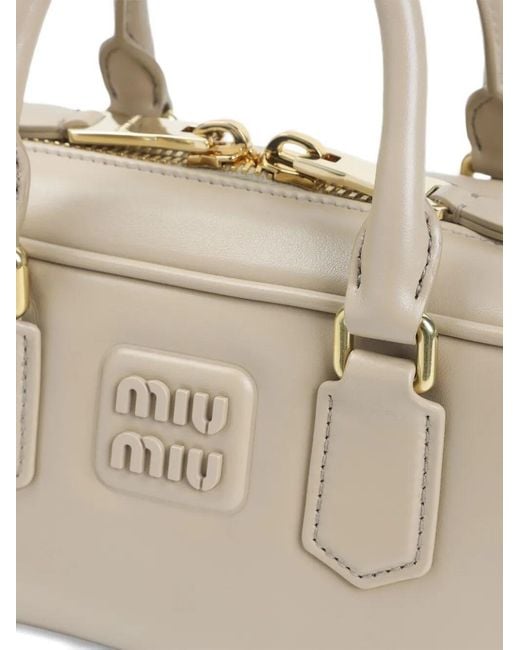 Miu Miu Natural Arcadie Regular Leather Bag