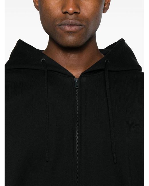 Y-3 Black French Terry Hoodie Clothing for men