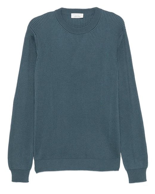 Roberto Collina Blue Crewneck Sweater for men