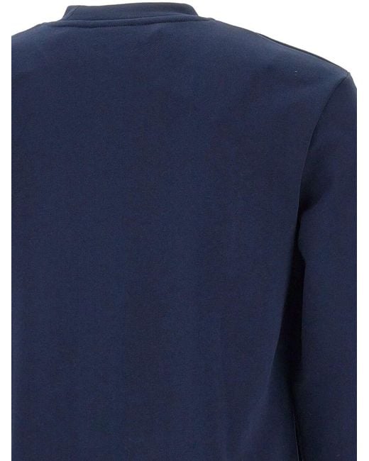 Lacoste Blue Crew Neck Sweatshirt With Logo for men