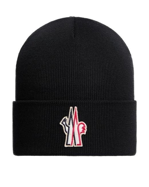 Moncler Black Grenoble Wool Beanie for men
