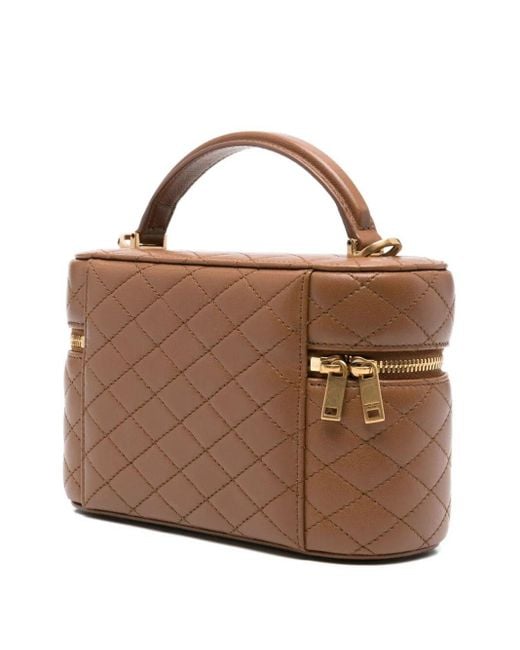 Saint Laurent Brown Lambskin Gaby Vanity Bag