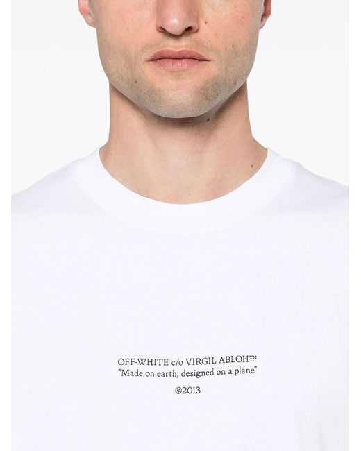 Off-White c/o Virgil Abloh White Crew Neck T-Shirts for men