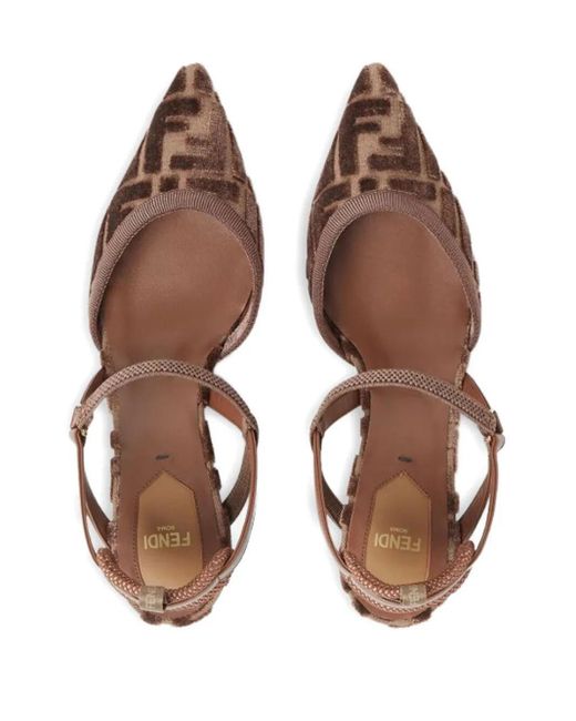 Fendi Brown Pointed Toe Heels