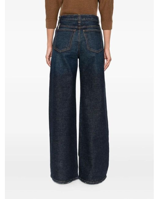 Khaite Blue Dane Wide-Leg Jeans