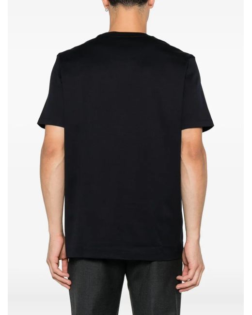 Paul & Shark Black Logo-Print Cotton T-Shirt for men