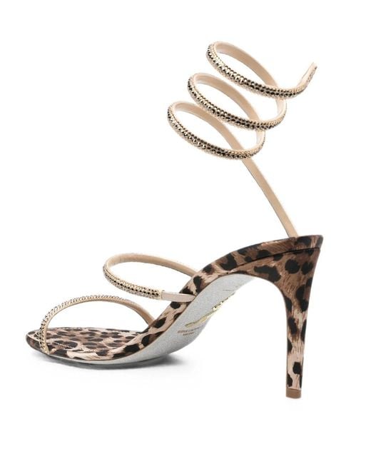 Rene Caovilla Metallic Sandali Cleo Animalier 80