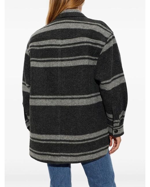 Isabel Marant Black Harveli Grey Overshirt