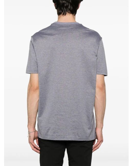 Paul & Shark Gray Logo Patch Cotton T-Shirt for men