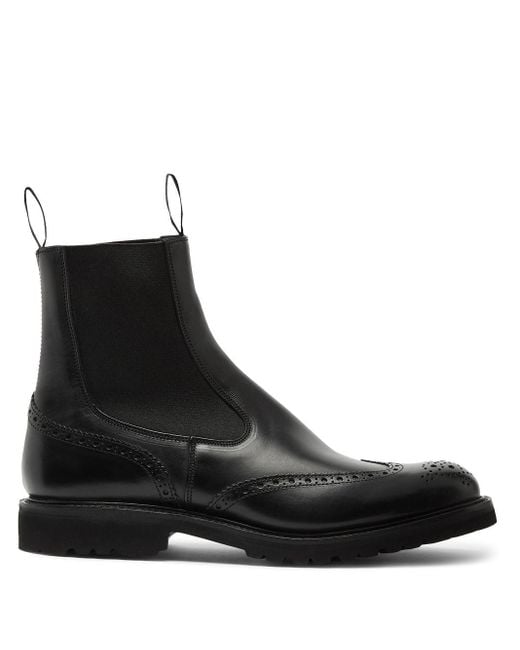 Stivaletti Henry di Tricker's in Black da Uomo