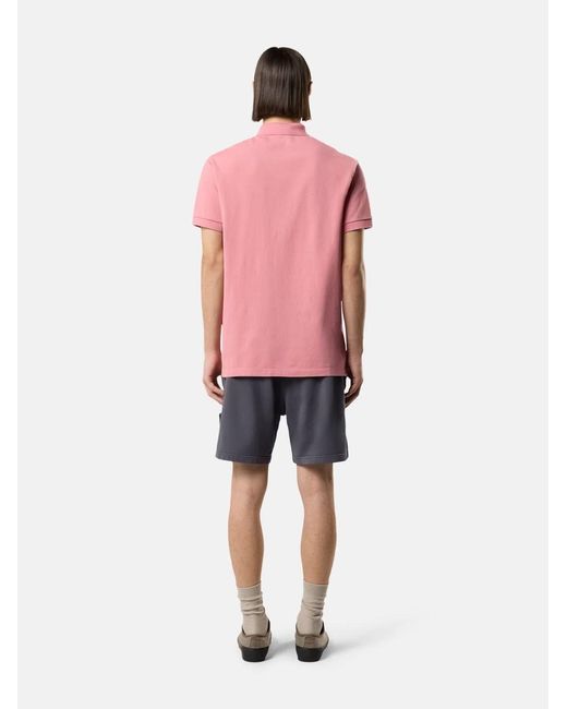 Stone Island Pink Slim Fit Cotton Piquã Polo Shirt for men