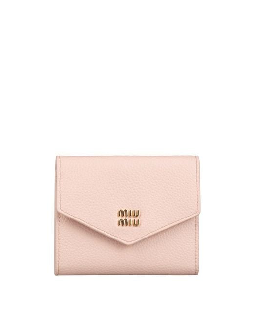 Miu Miu Pink Small Leather Wallet