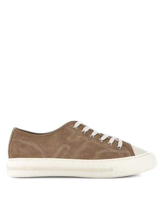 Hogan Brown Lace Up Sneakers for men
