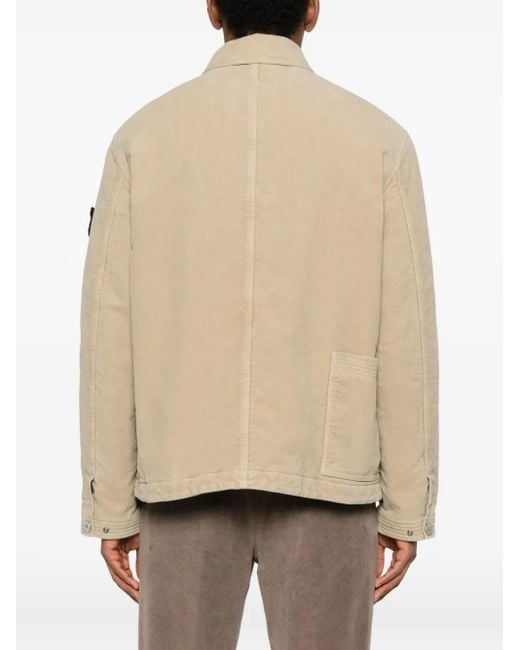 Stone Island Natural Cotton Jacket With Multiple Pockets Clothing for men
