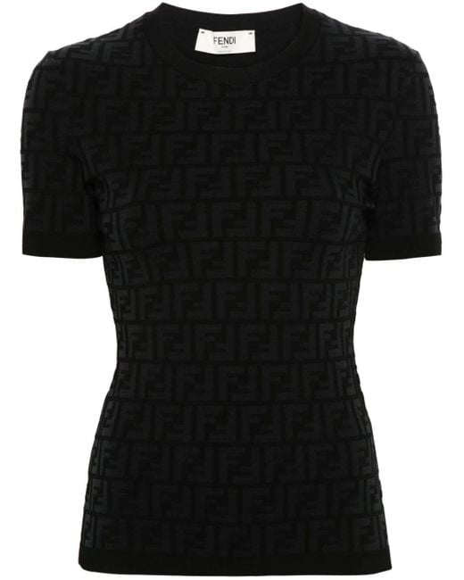 Fendi Black Ff Short Sleeve Jersey