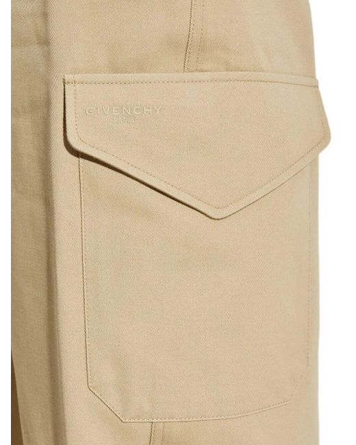 Givenchy Natural Cotton And Wool Cocoon Trousers With Pockets
