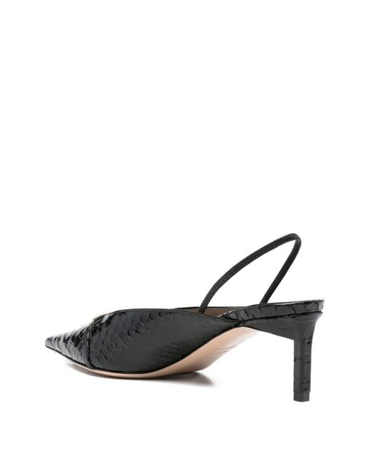 Tom Ford White 65 Patent Python-Printed Slingback Pumps