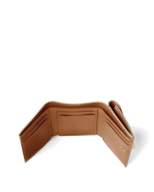 Fendi Brown F-Diamond Trifold Wallet