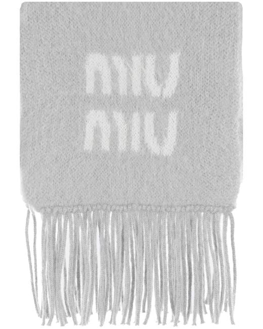 Sciarpa di Miu Miu in White