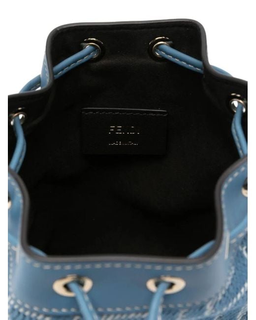 Fendi Blue Mon Tresor Mini Bucket Bag