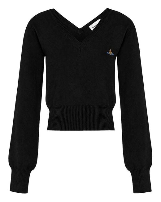 Vivienne Westwood Black Sweater Bea With V-Neck