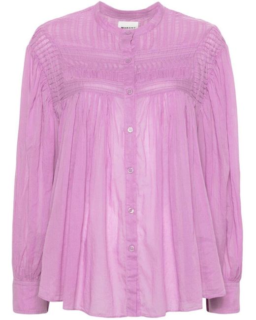 Isabel Marant Pink Plalia Organic Cotton Shirt