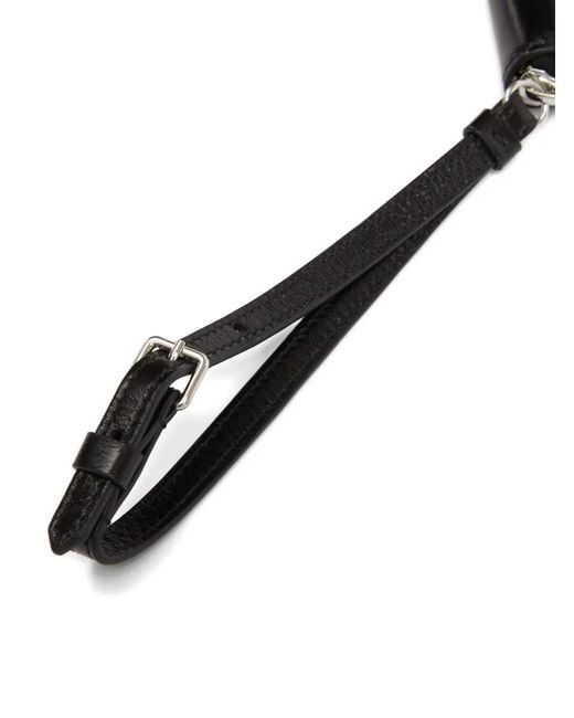 Maison Margiela Black Halfmoon Leather Pouch