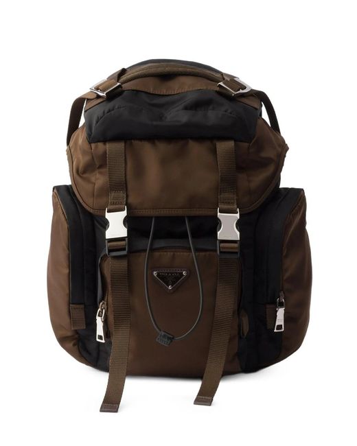 Prada Black Bicolor Re-Nylon Backpack for men