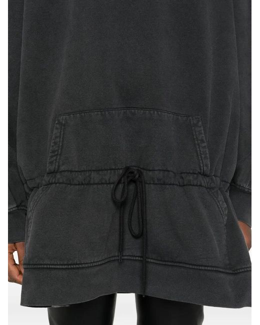 Alexander Wang Black Dropped Waist Hoodie Dress