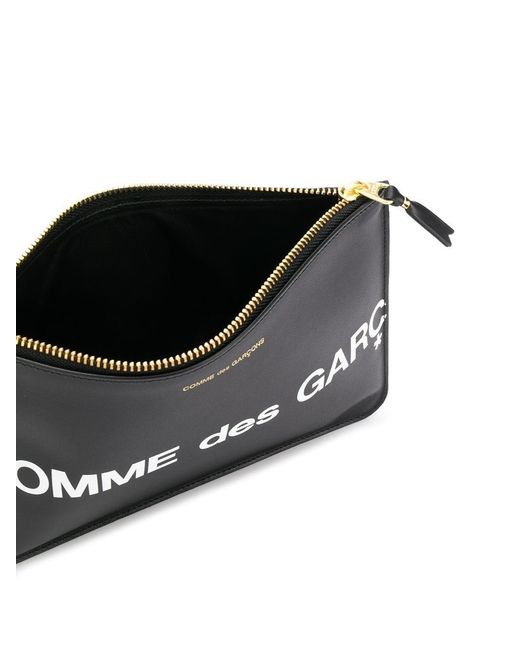 Comme des Garçons Black Logo Leather Pouch