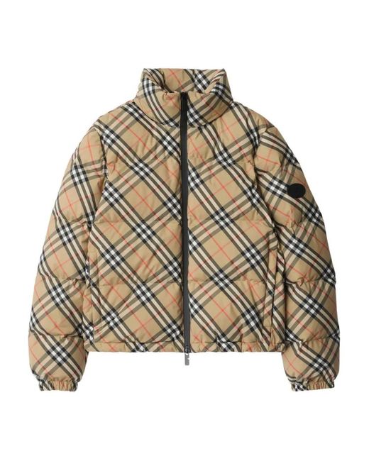 Burberry Brown Check Ambleside Puffer Jacket