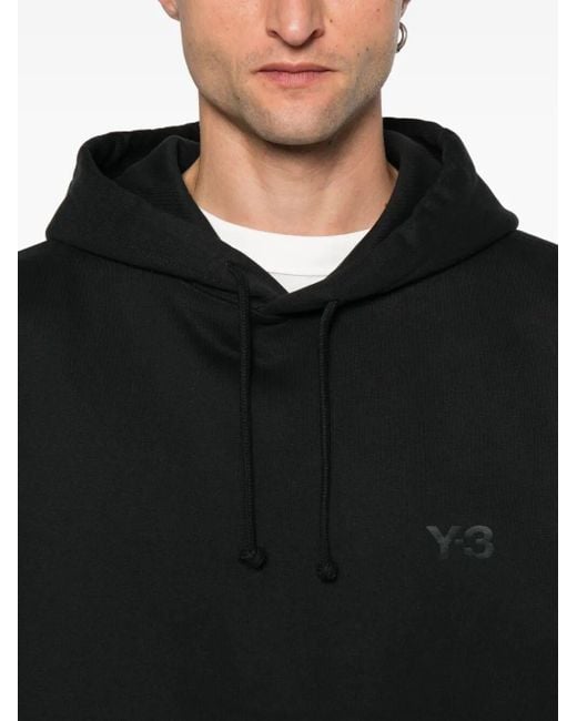 Y-3 Black Sweatshirt With Hood And Drawstring for men