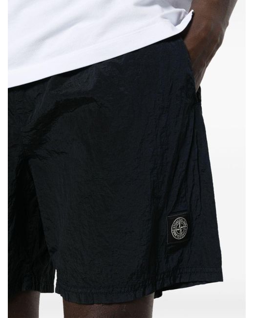 Stone Island Blue Swimsuit With Logo for men