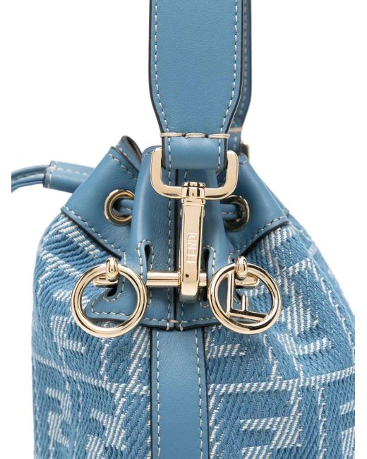 Fendi Blue Mon Tresor Mini Bucket Bag