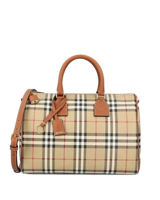 Burberry Metallic Bowling Check Bag