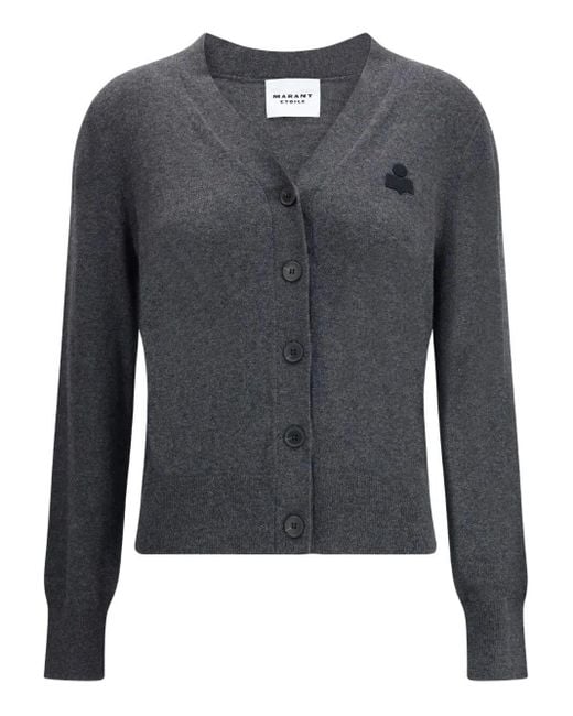 Isabel Marant Black Karina Cotton Blend Cardigan