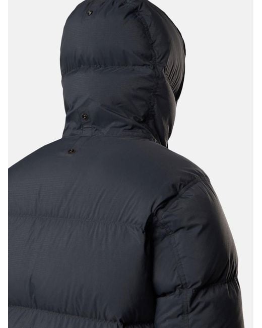 Stone Island Black Hooded Quilted Puffer Jacket for men