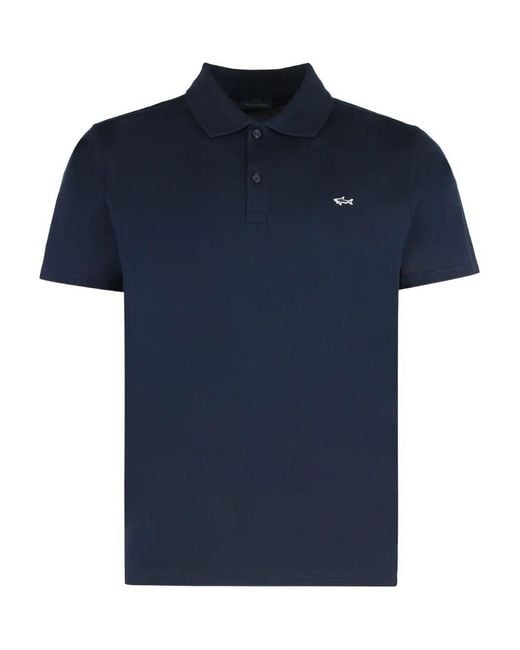 Paul & Shark Blue Cotton Polo Shirt for men
