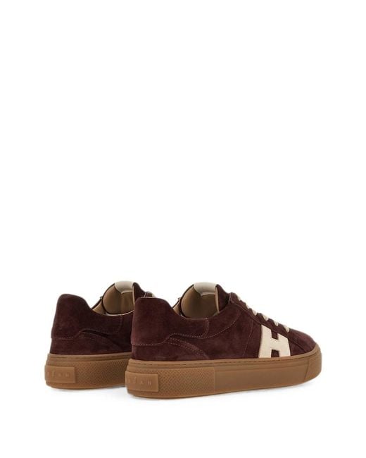 Hogan Brown Logo Sneakers for men