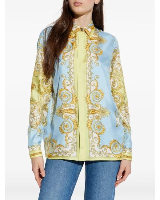 Versace Multicolor Silk Shirt