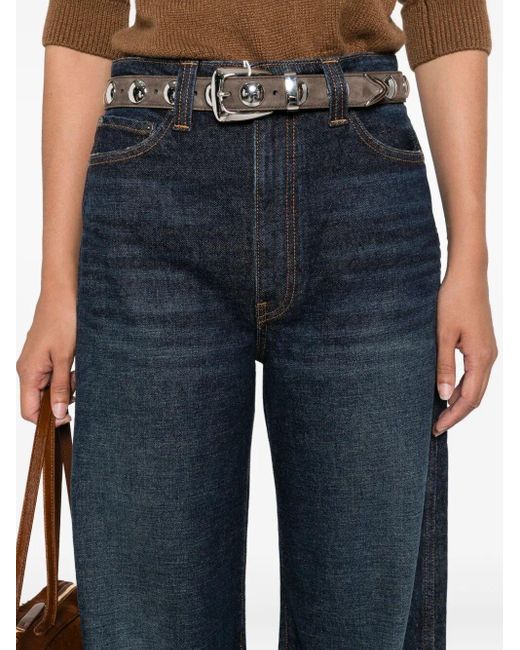 Khaite Blue Dane Wide-Leg Jeans