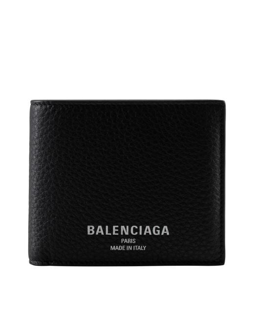 Balenciaga Black Wallet With Logo for men