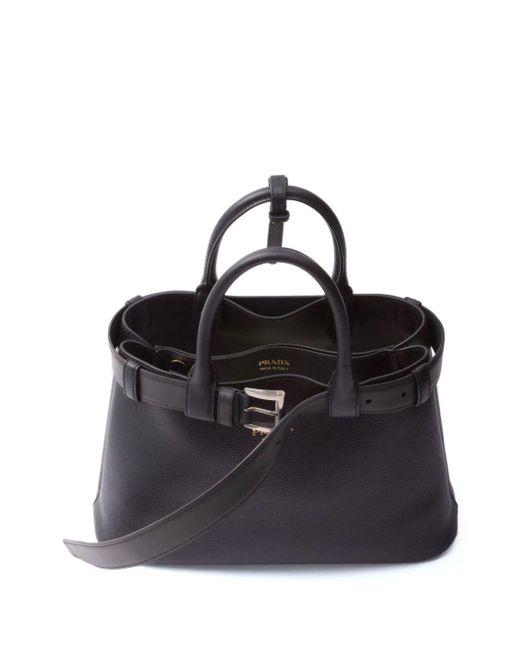 Prada Black Medium Belted Leather Handbag