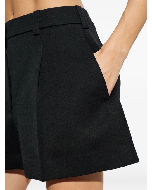 Givenchy Black Wool Pleated Shorts